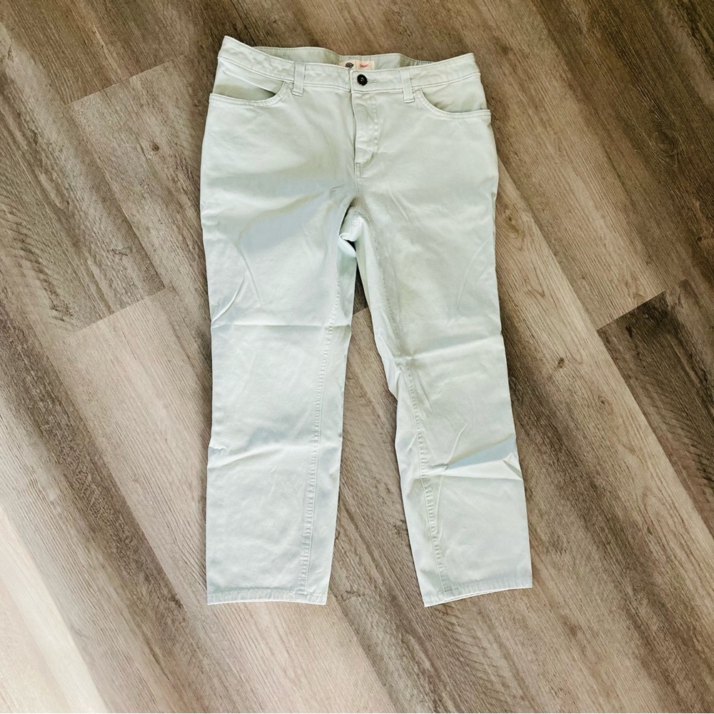 Dickie’s Skinny cropped aqua blue pants